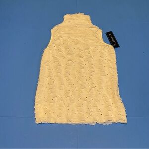 NWT! Elementz white & silver no sleeves turtleneck top. Size small